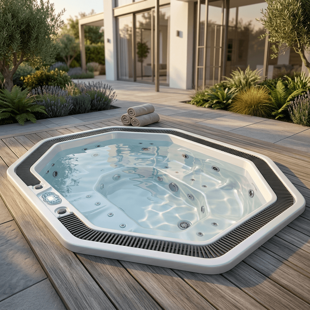 Jacuzzi Jacuzzi WaterVibe 310 | Pearl White WaterVibe, 6 persoane, finisaj pearl white, imaginea 1