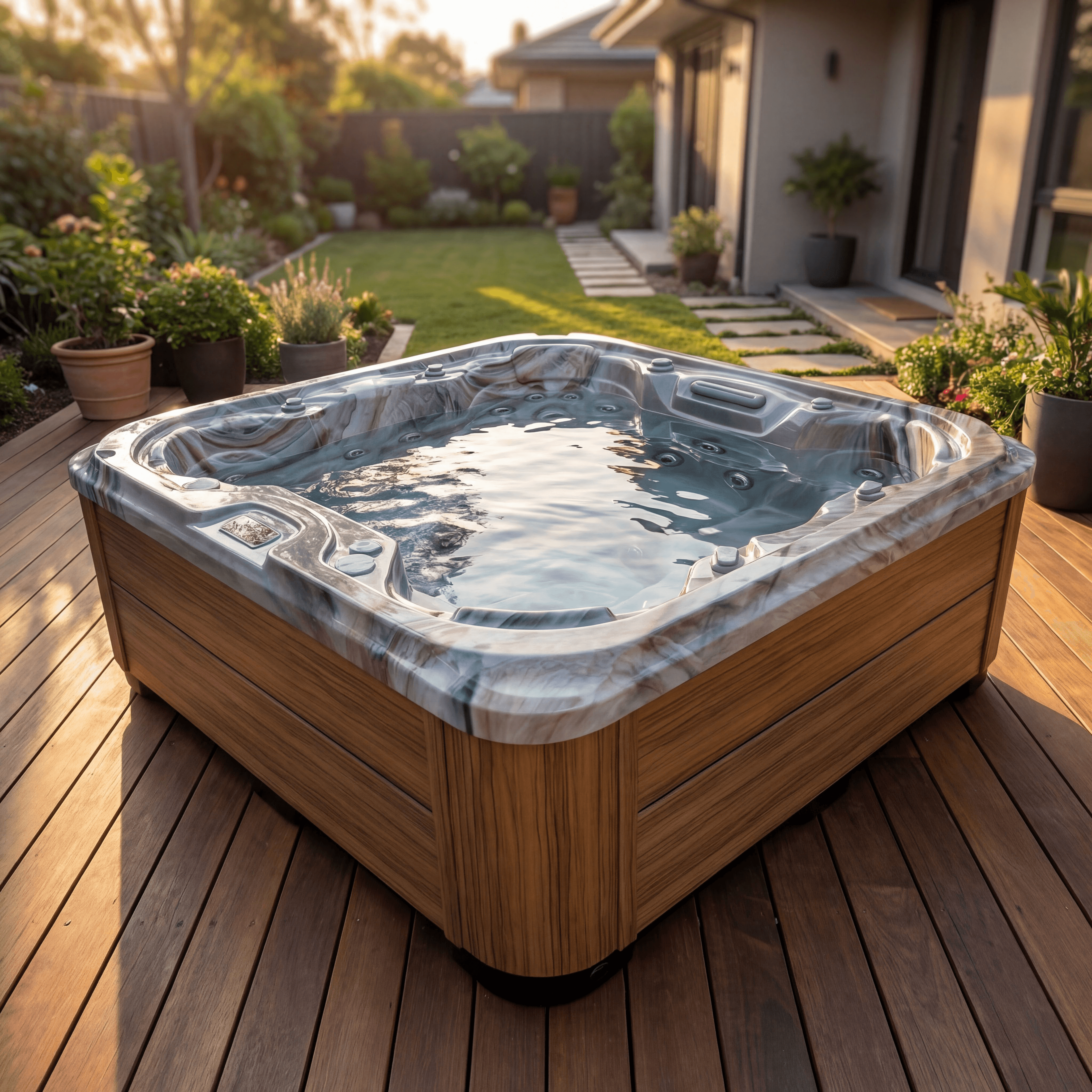 Jacuzzi Jacuzzi WaterVibe 377 | Cappuccino Marble WaterVibe, 6 persoane, finisaj cappuccino marble, imaginea 1