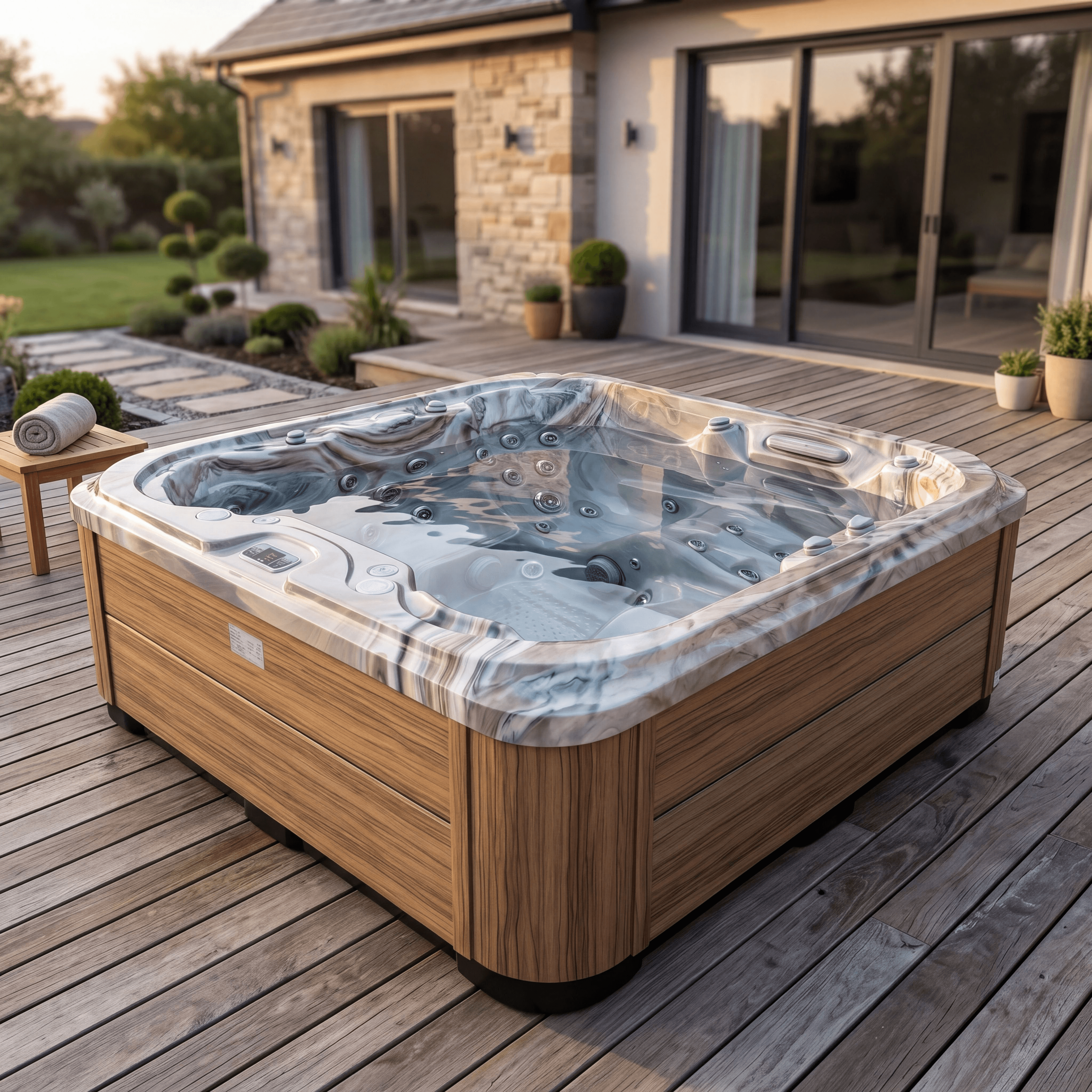 Jacuzzi Jacuzzi WaterVibe 388 | Cappuccino Marble WaterVibe, 4 persoane, finisaj cappuccino marble, imaginea 1