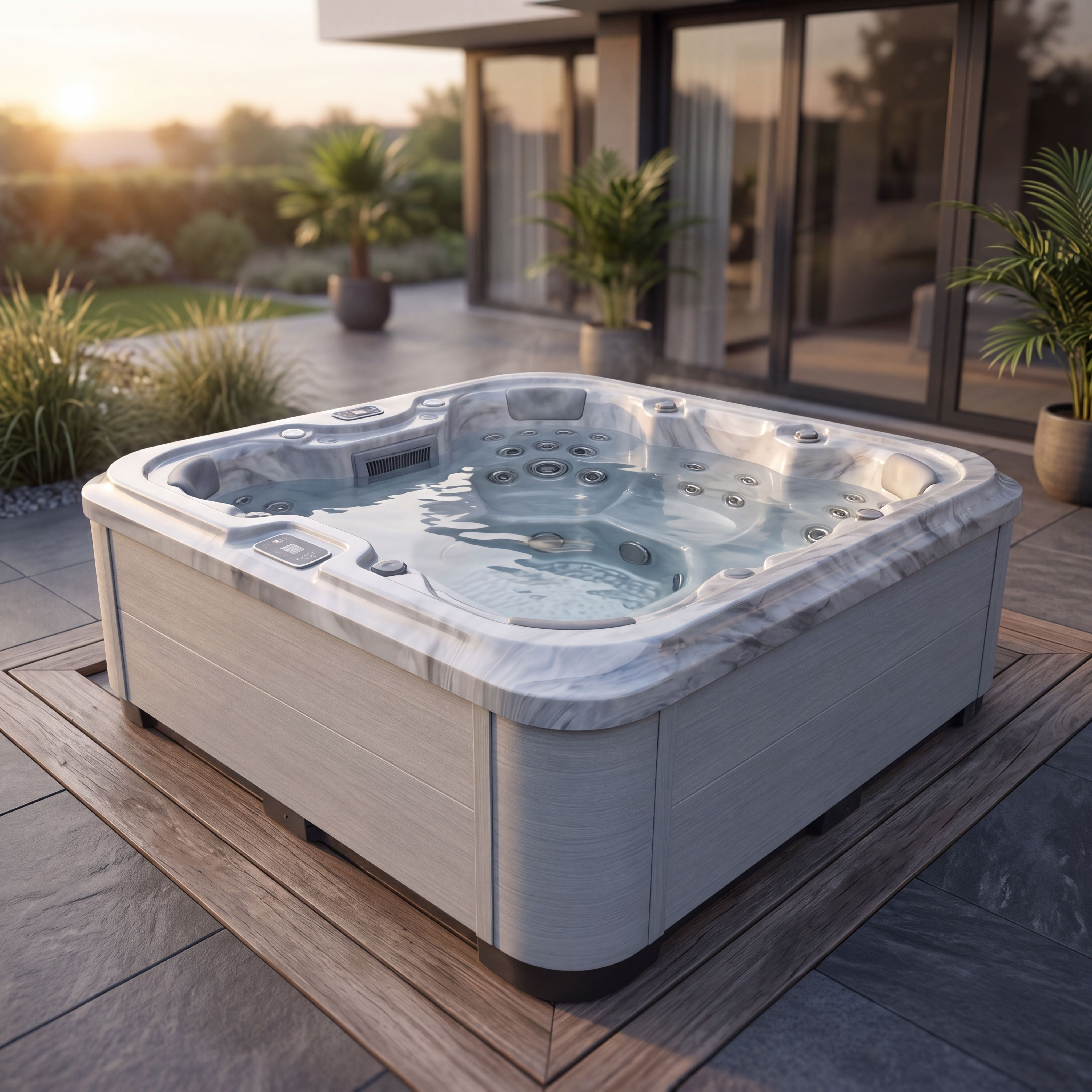 Jacuzzi Jacuzzi WaterVibe 388 | Storm Grey WaterVibe, 4 persoane, finisaj storm grey, imaginea 1