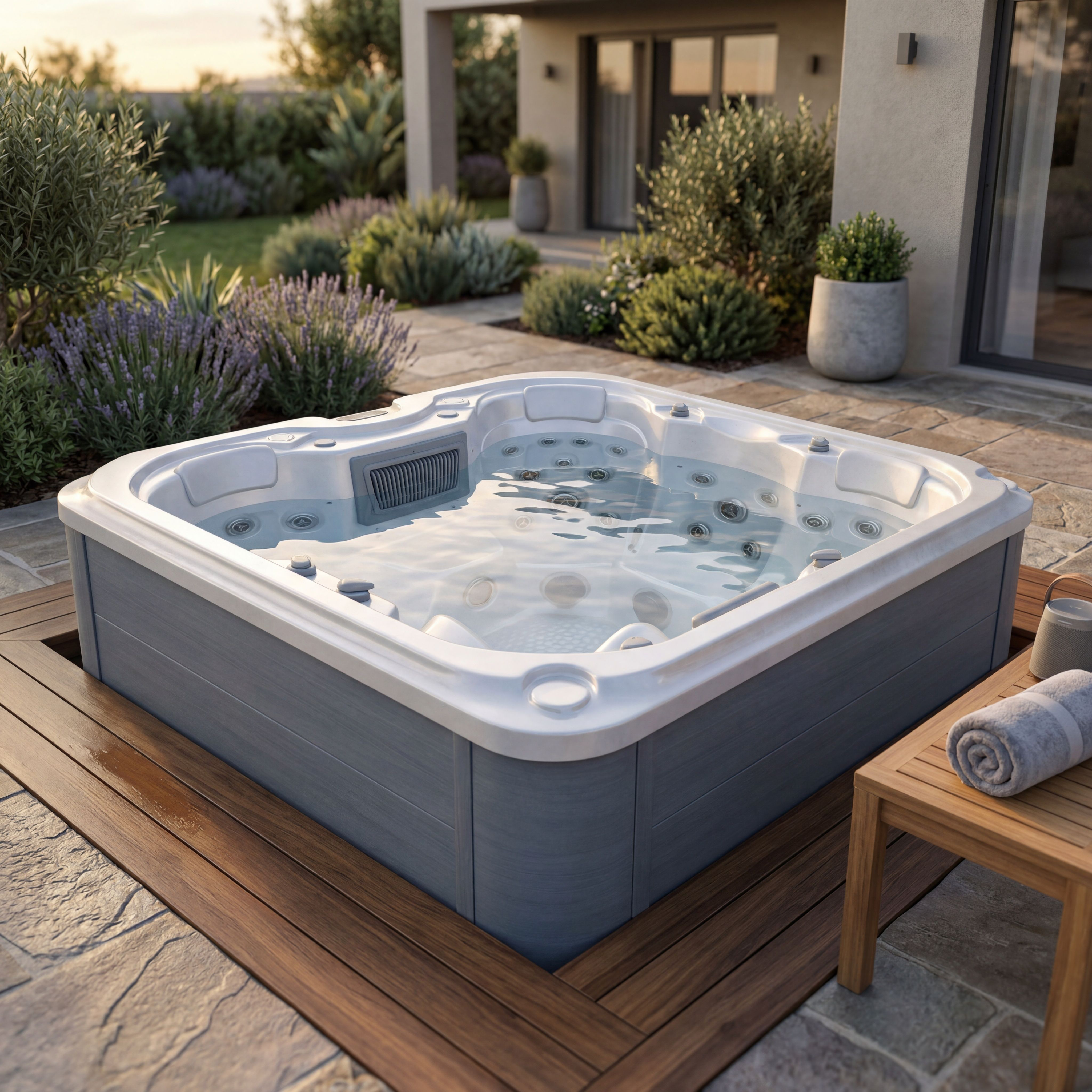 Jacuzzi Jacuzzi WaterVibe 388 | Pearl White WaterVibe, 4 persoane, finisaj pearl white, imaginea 1