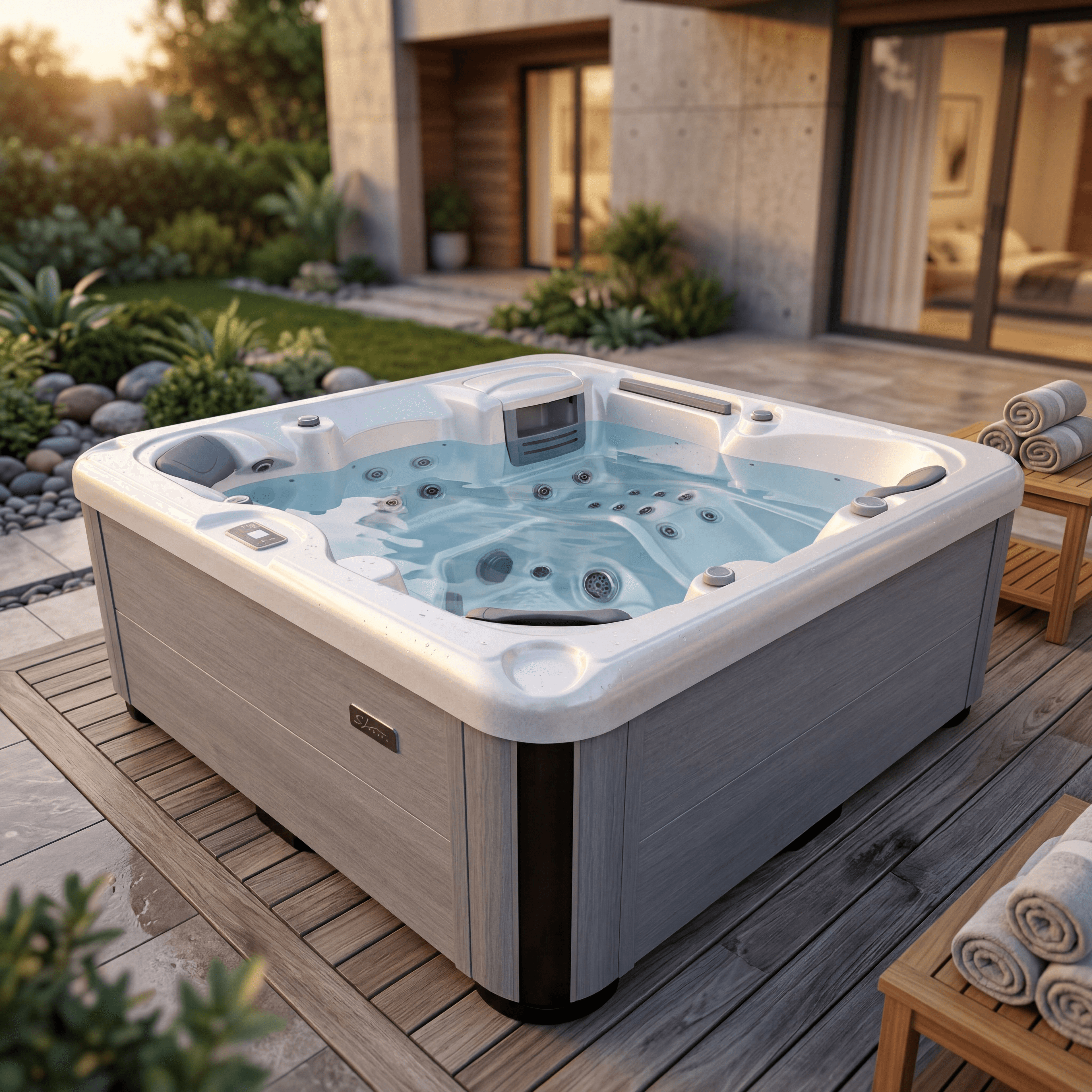 Jacuzzi Jacuzzi WaterVibe 642 | Pearl White WaterVibe, 6 persoane, finisaj pearl white, imaginea 1