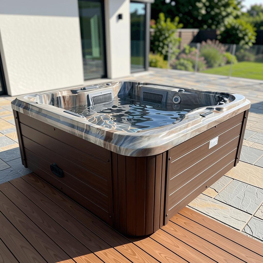Jacuzzi Jacuzzi WaterVibe 355 | Cappuccino Marble WaterVibe, 4 persoane, finisaj cappuccino marble, imaginea 1